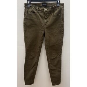 Talbots Jeans Womens 2 P Jegging Skinny 25" Green Denim Cotton Rayon Poly Blend